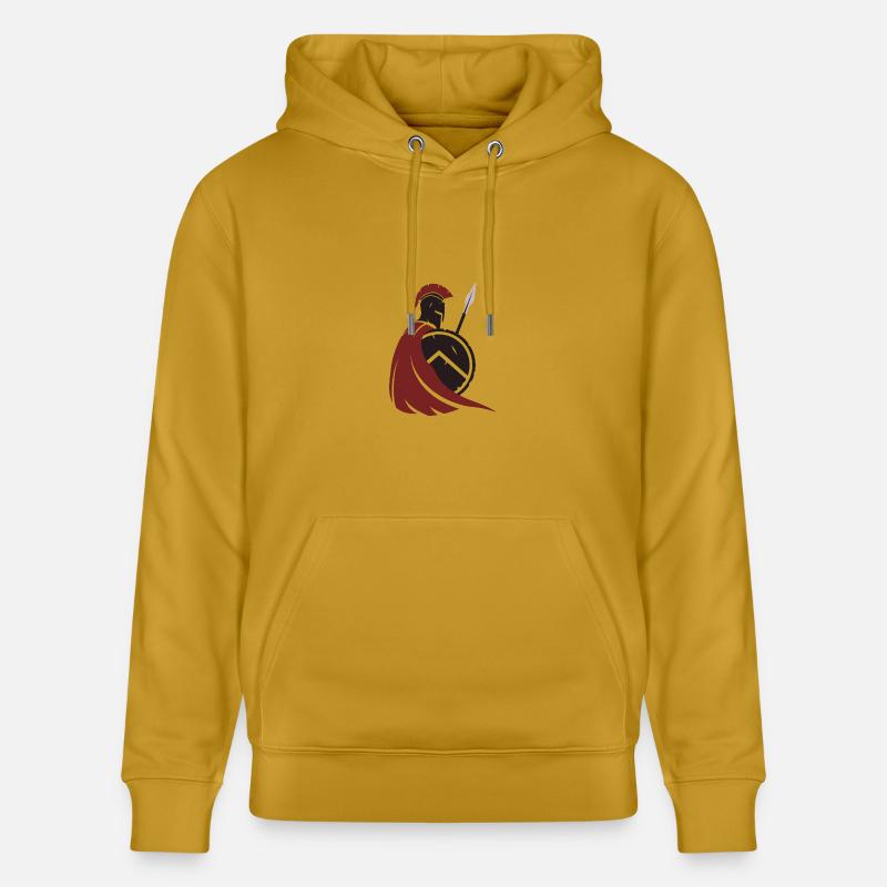 Guerrier Spartiate Stylisé – Force & Honneur - Sweat à capuche bio CRUISER Stanley/Stella Unisexe - ocre