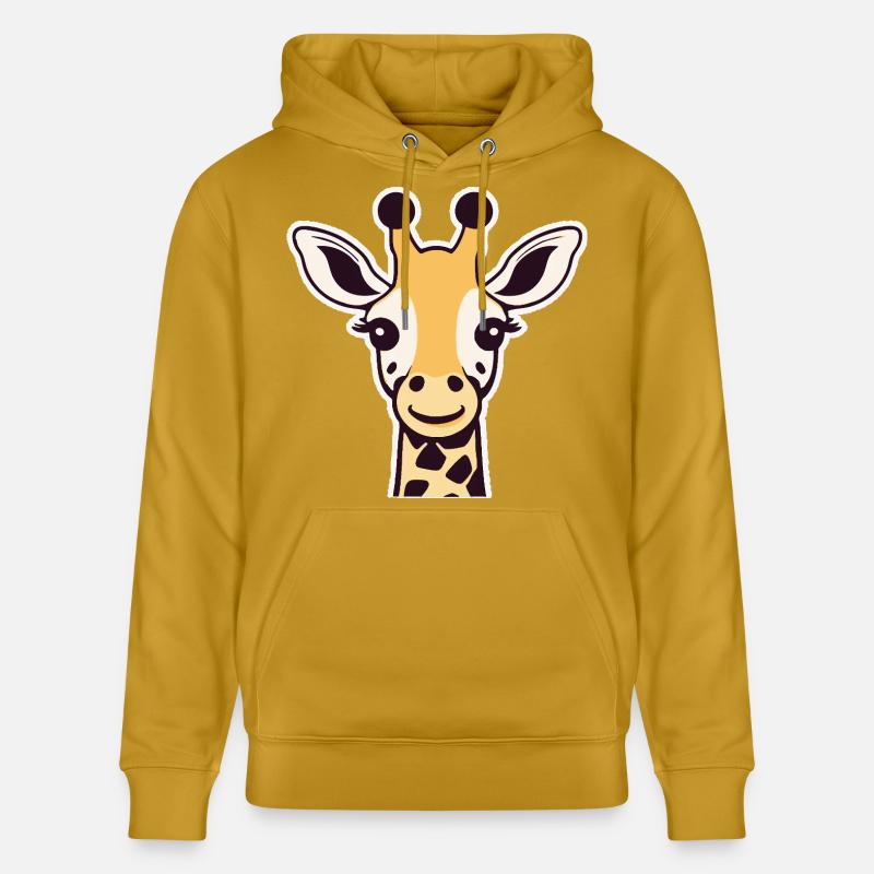 Girafe mignonne (tête) - Sweat à capuche bio CRUISER Stanley/Stella Unisexe - ocre