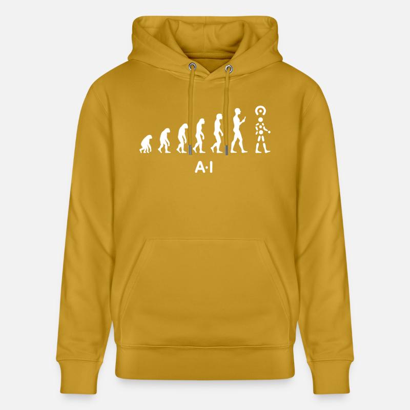 Évolution de l’IA – Intelligence artificielle - Sweat à capuche bio CRUISER Stanley/Stella Unisexe - ocre