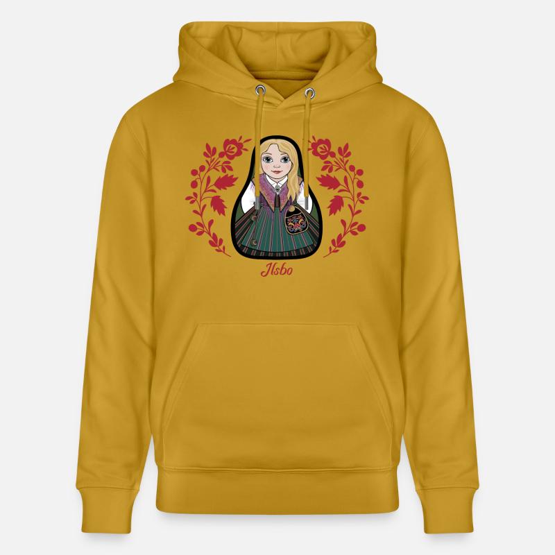 Ilsbostinta avec des fleurs. - Sweat à capuche bio CRUISER Stanley/Stella Unisexe - ocre