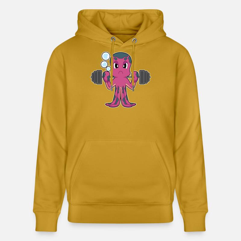 Bodybuilder Pieuvre Bodybuilder Barbell Bodybuilding - Sweat à capuche bio CRUISER Stanley/Stella Unisexe - ocre
