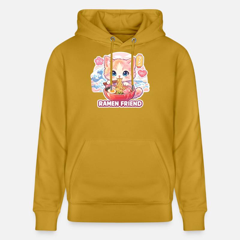 Pastel de Ramen pour chat - Sweat à capuche bio CRUISER Stanley/Stella Unisexe - ocre