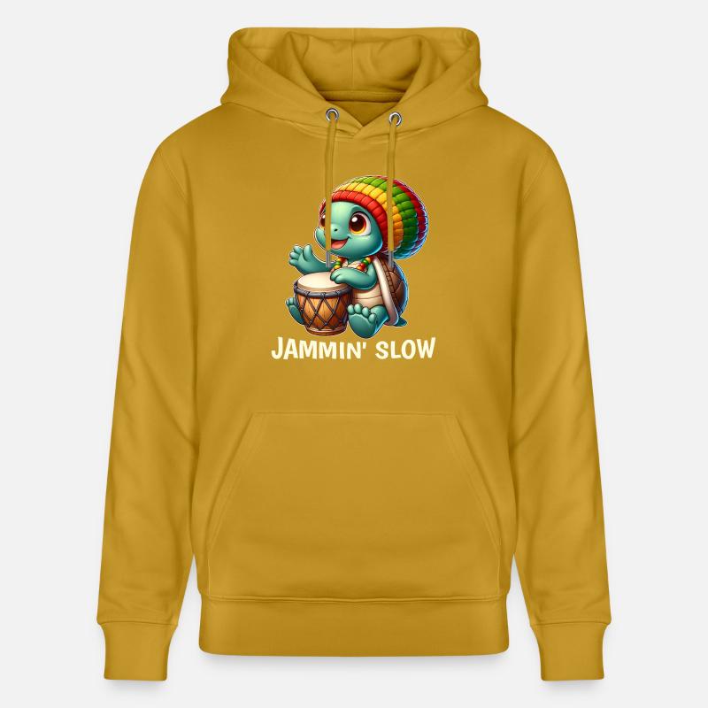 Tortue Reggae - Sweat à capuche bio CRUISER Stanley/Stella Unisexe - ocre