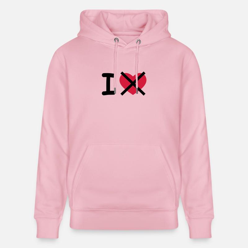 I Hate - Sweat à capuche bio CRUISER Stanley/Stella Unisexe - rose pâle