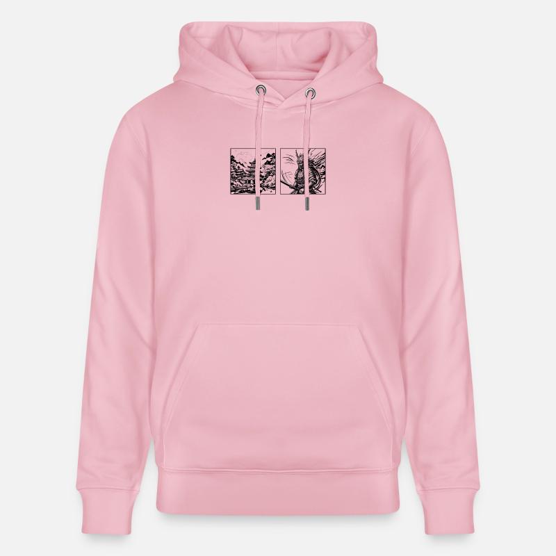 Temple du samouraï - Sweat à capuche bio CRUISER Stanley/Stella Unisexe - rose pâle