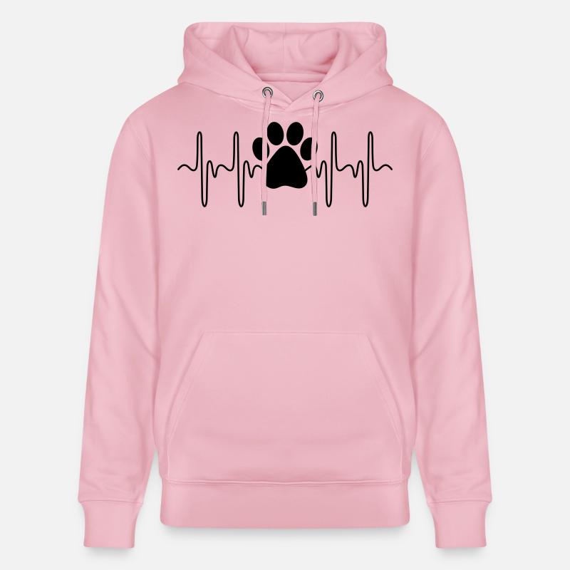 Battement de cœur de patte - Sweat à capuche bio CRUISER Stanley/Stella Unisexe - rose pâle