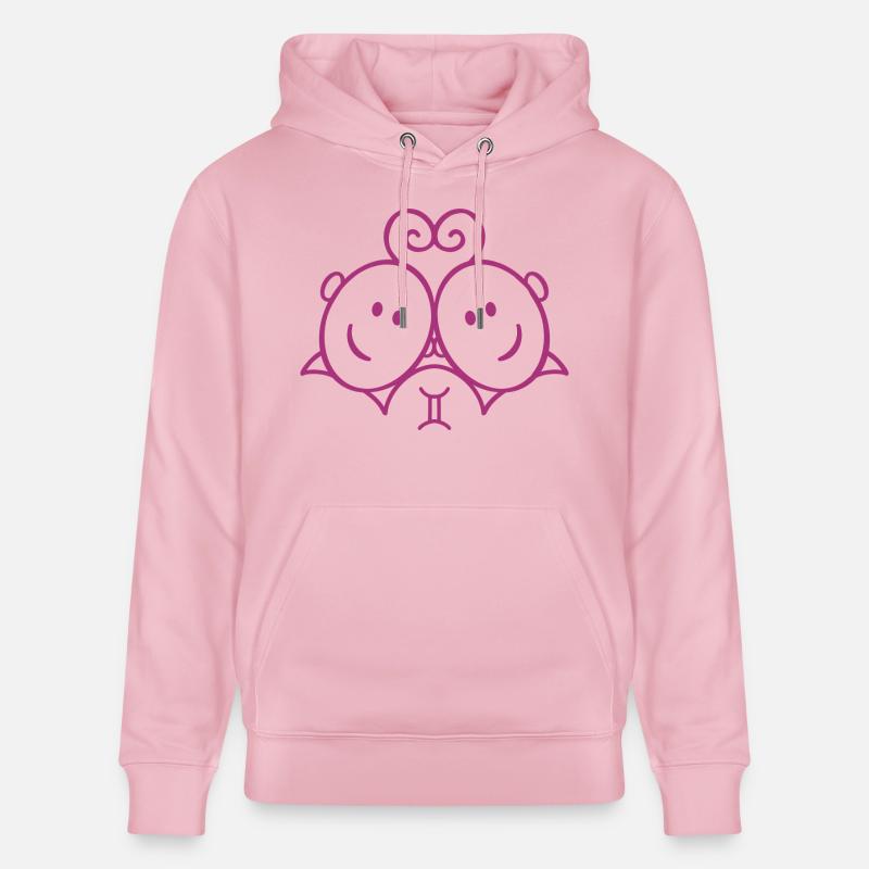Gémeaux / Gémeaux / Zodiaque / Naissance - Sweat à capuche bio CRUISER Stanley/Stella Unisexe - rose pâle