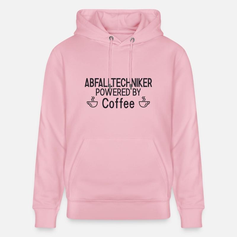 Abfalltechniker Powered By Coffee - Stanley/Stella Unisex Bio-Hoodie CRUISER  - Hellrosa
