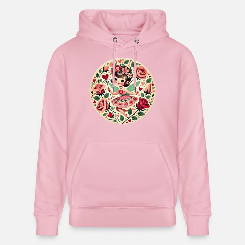 Pixie Valentine - Sweat à capuche bio CRUISER Stanley/Stella Unisexe - rose pâle