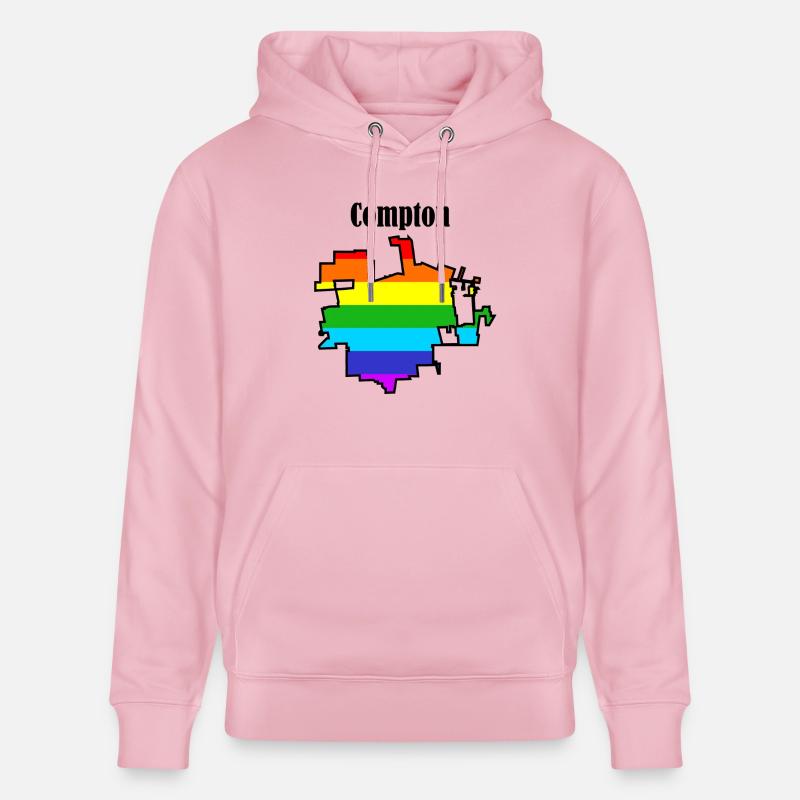 Arc-en-ciel de Compton - Sweat à capuche bio CRUISER Stanley/Stella Unisexe - rose pâle