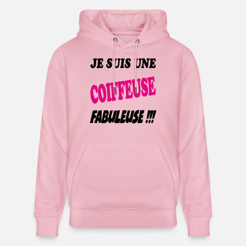 Je suis une coiffeuse fabuleuse !!! - Sweat à capuche bio CRUISER Stanley/Stella Unisexe - rose pâle