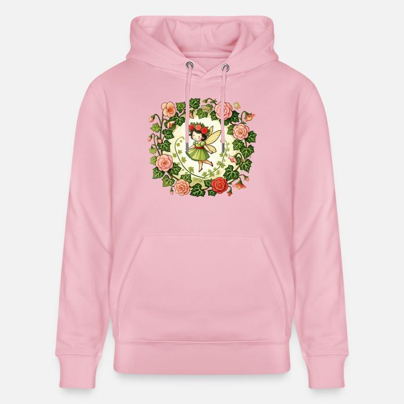 Fée du jardin de fleurs - Sweat à capuche bio CRUISER Stanley/Stella Unisexe - rose pâle