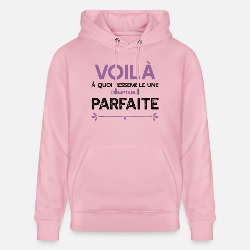 Une Comptable parfaite cadeau - Sweat à capuche bio CRUISER Stanley/Stella Unisexe - rose pâle