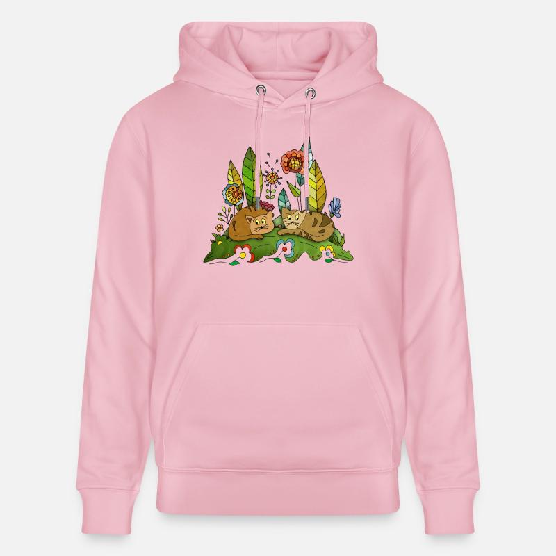Chats - Sweat à capuche bio CRUISER Stanley/Stella Unisexe - rose pâle