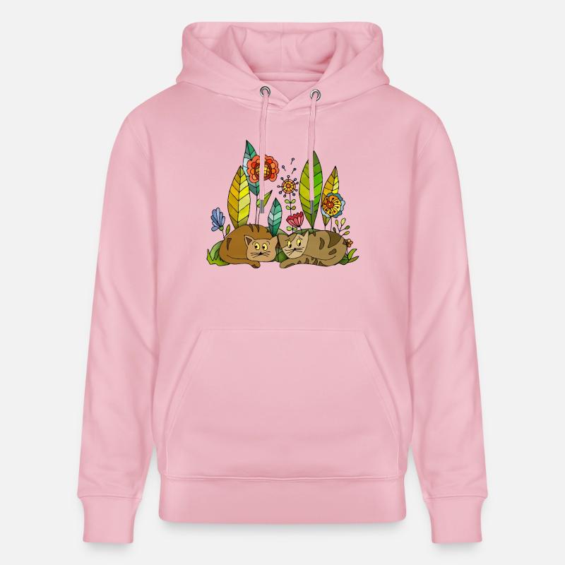 Cats - Stanley/Stella CRUISER Unisex Organic Hoodie - cotton pink
