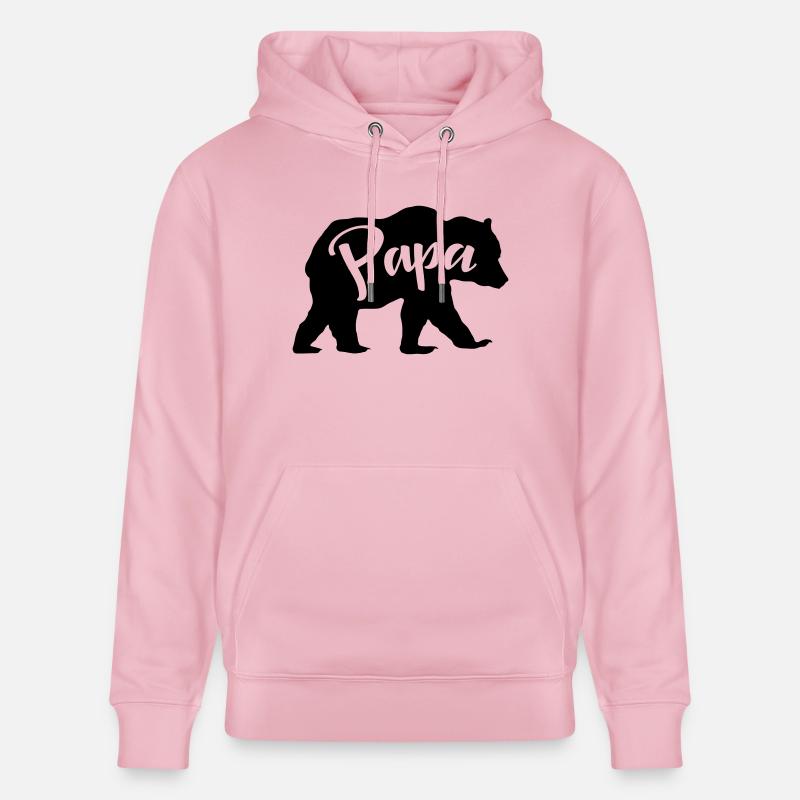 Papa Père Bear - Sweat à capuche bio CRUISER Stanley/Stella Unisexe - rose pâle