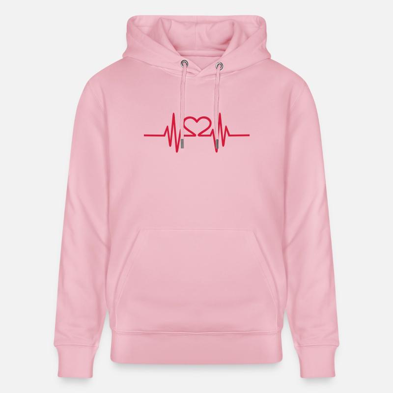 Coeur - Sweat à capuche bio CRUISER Stanley/Stella Unisexe - rose pâle