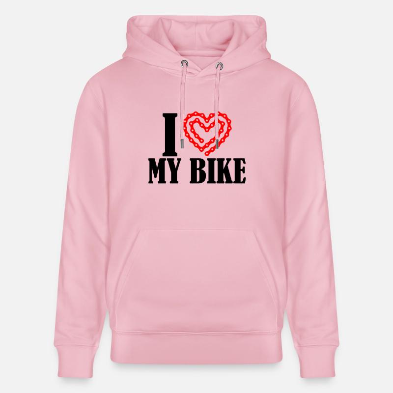 J'adore mon vélo - Sweat à capuche bio CRUISER Stanley/Stella Unisexe - rose pâle