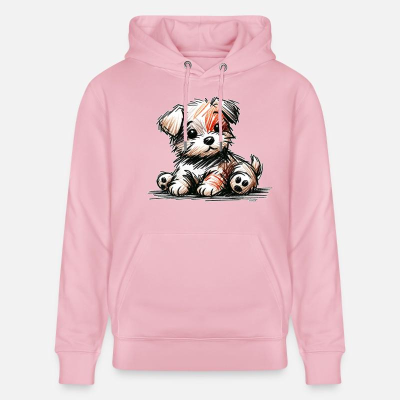Chiot - Sweat à capuche bio CRUISER Stanley/Stella Unisexe - rose pâle