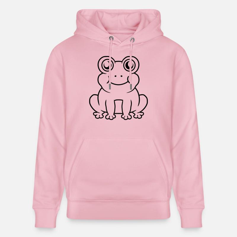 Petite grenouille douce sédentaire - Sweat à capuche bio CRUISER Stanley/Stella Unisexe - rose pâle