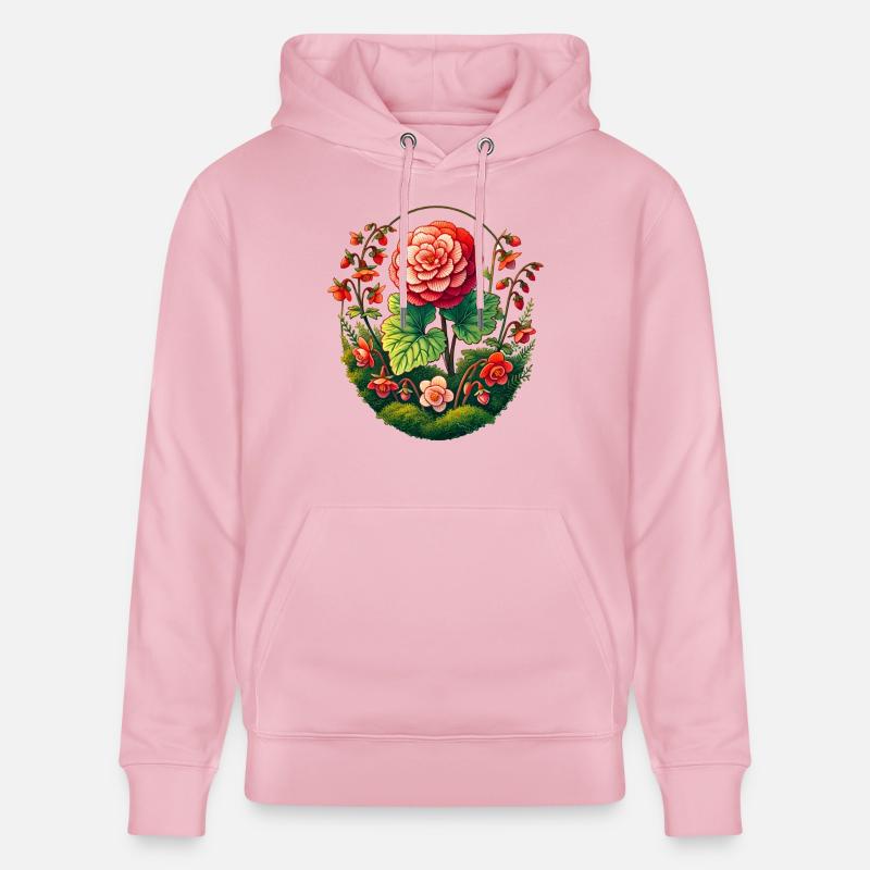Camélia - Sweat à capuche bio CRUISER Stanley/Stella Unisexe - rose pâle