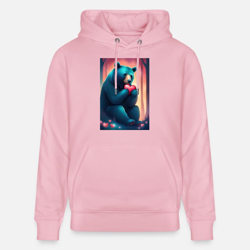 Mama Bär - Stanley/Stella Unisex Bio-Hoodie CRUISER  - Hellrosa