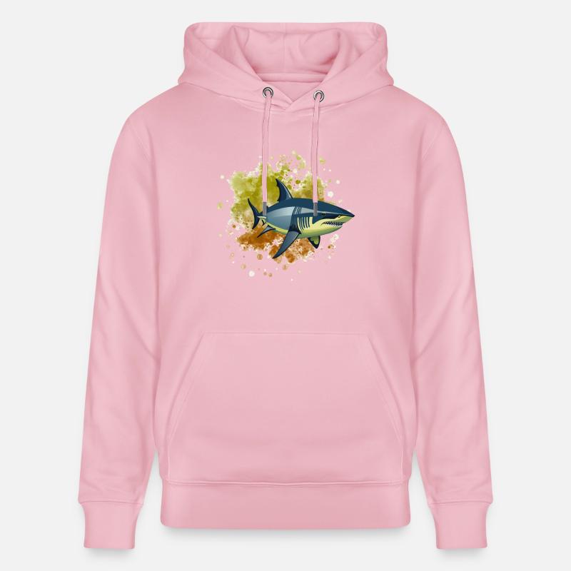 Requin Requin - Sweat à capuche bio CRUISER Stanley/Stella Unisexe - rose pâle