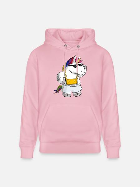Unique Comic Einhorn - Stanley/Stella Unisex Bio-Hoodie CRUISER - Hellrosa