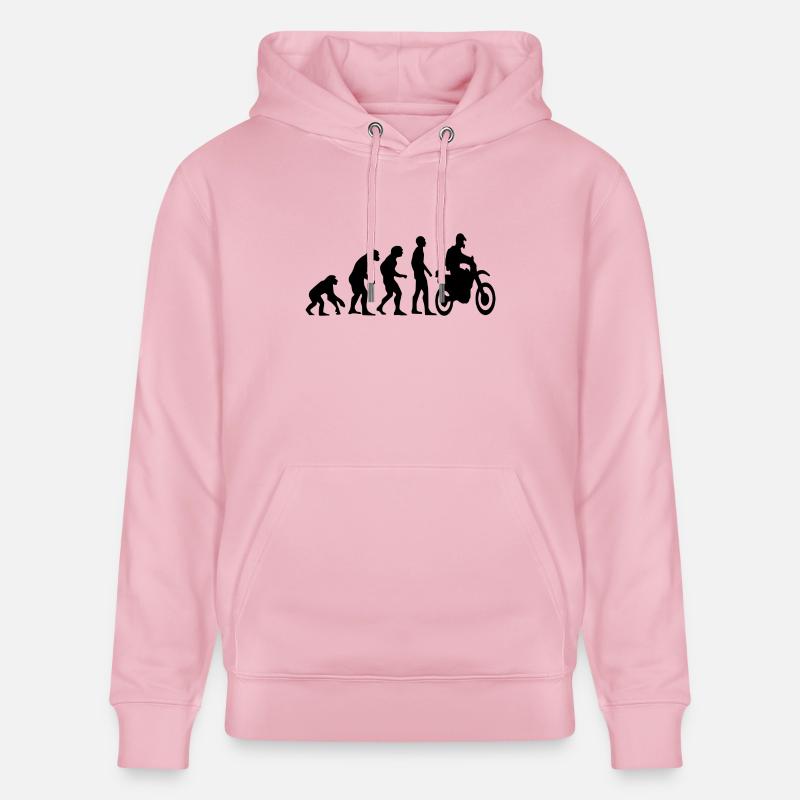 Human Evolution Enduro - Stanley/Stella Unisex Bio-Hoodie CRUISER  - Hellrosa