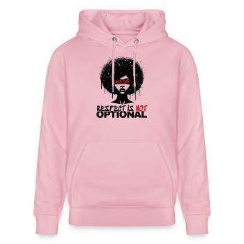Show respect - without discussion - Stanley/Stella CRUISER Unisex Organic Hoodie - cotton pink - Front - Alina (178cm) & Michal (187cm)