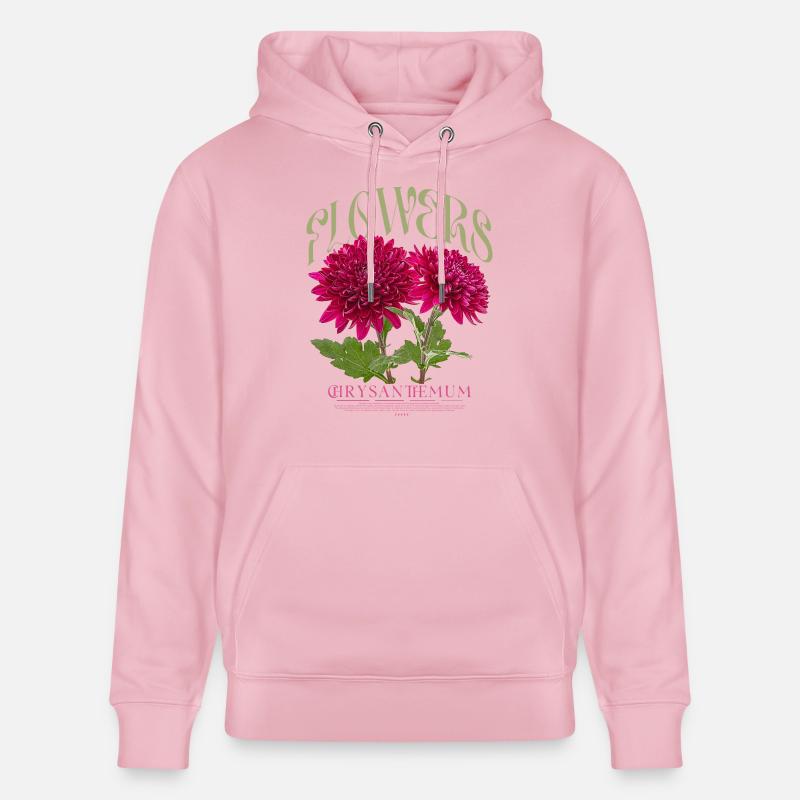 Chrysanthèmes, Chrysanthème, Fleur, Fleurs - Sweat à capuche bio CRUISER Stanley/Stella Unisexe - rose pâle