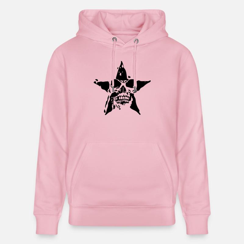 Todesstern Todes Kopf etoile8 - Stanley/Stella Unisex Bio-Hoodie CRUISER  - Hellrosa