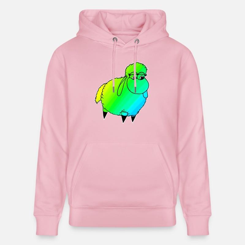 Wolly Sheeeepling Vague rétro - Sweat à capuche bio CRUISER Stanley/Stella Unisexe - rose pâle