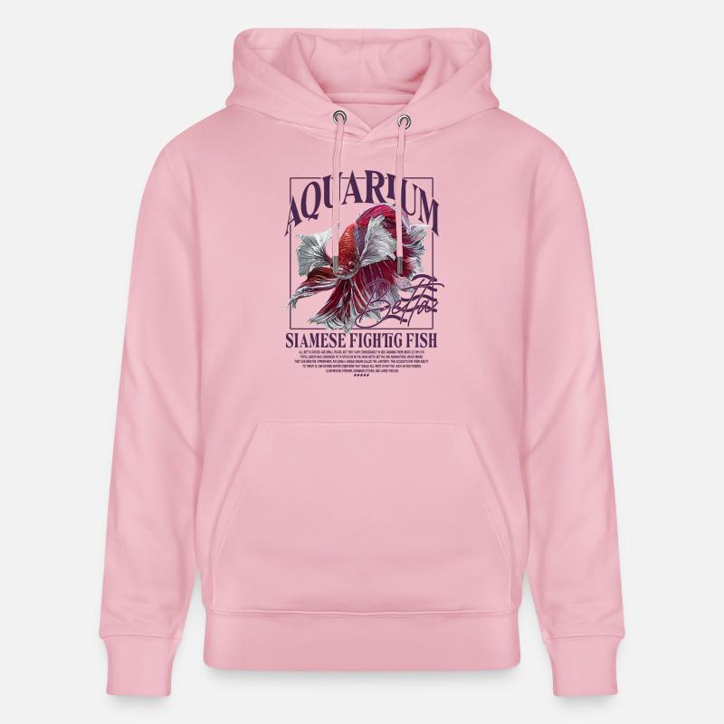 Betta Betta Poisson de combat - Sweat à capuche bio CRUISER Stanley/Stella Unisexe - rose pâle