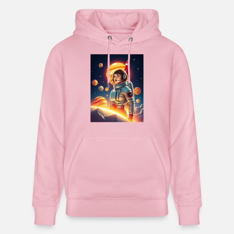 Astronaute dans l’espace - Sweat à capuche bio CRUISER Stanley/Stella Unisexe - rose pâle