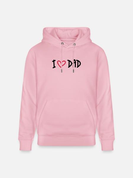 I Love Dad - Stanley/Stella Unisex Bio-Hoodie CRUISER - Hellrosa