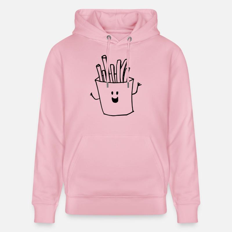 Frites heureuses - Sweat à capuche bio CRUISER Stanley/Stella Unisexe - rose pâle