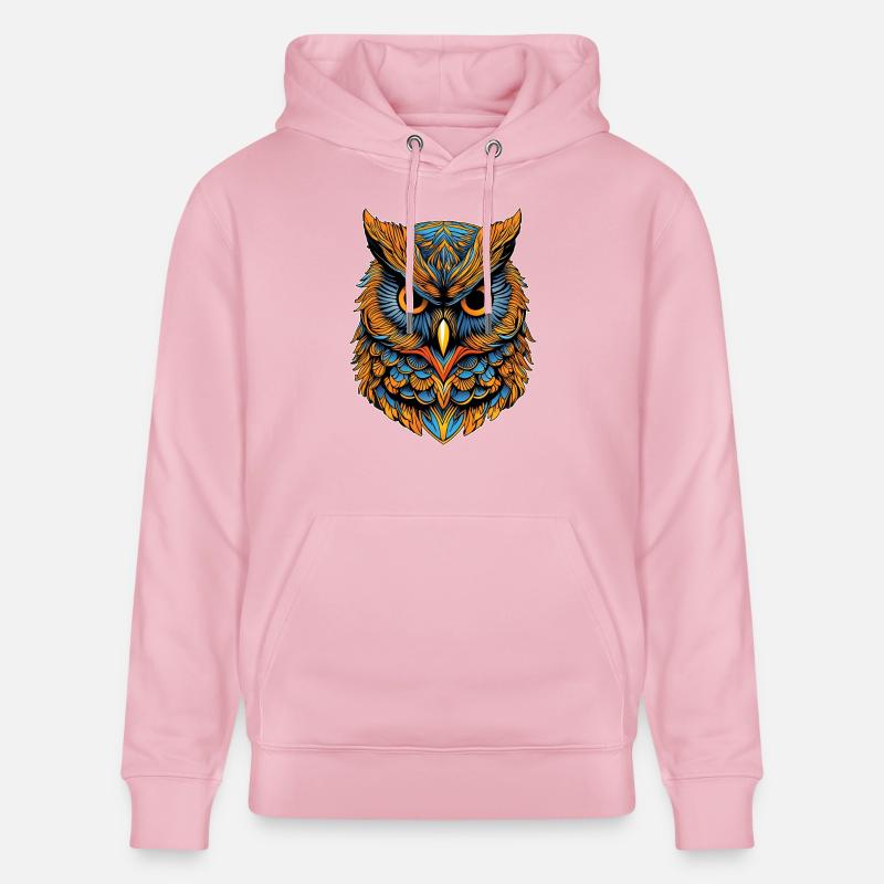Porträt einer Eule - Stanley/Stella Unisex Bio-Hoodie CRUISER  - Hellrosa