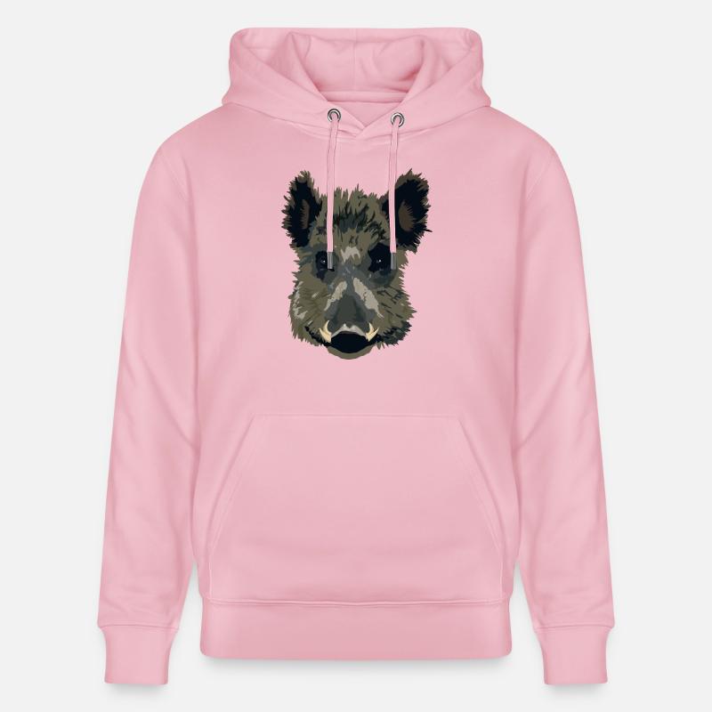 Wilsau oder Wildschwein als Geschenk - Stanley/Stella Unisex Bio-Hoodie CRUISER  - Hellrosa