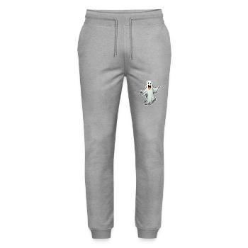 Halloween Ghost - Stanley/Stella Mover Unisex Organic Jogging Trousers - heather grey - Front - Marisol (170cm) & Nik (191cm)
