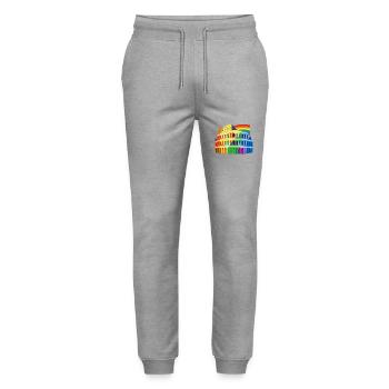 Collosseum - Stanley/Stella Unisex Bio Jogginghose Mover  - Grau meliert - Vorne - Marisol (170cm) & Nik (191cm)