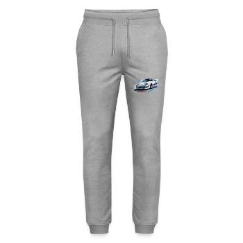 JDM Japan Motorsport Tuning Car 90s T-Shirt AI Gen - Stanley/Stella Mover Unisex Organic Jogging Trousers - heather grey - Front - Marisol (170cm) & Nik (191cm)