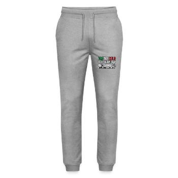 Italien Italiener Vaffanculo - Stanley/Stella Unisex Bio Jogginghose Mover  - Grau meliert - Vorne - Marisol (170cm) & Nik (191cm)