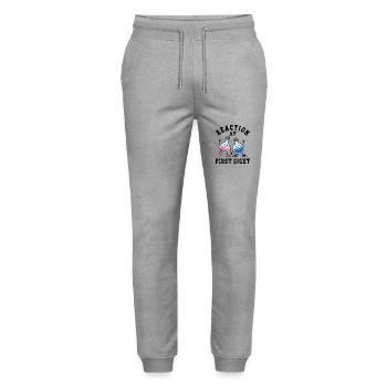 Réaction chimique au premier coup d’œil - Pantalon de jogging bio MOVER Stanley/Stella unisexe - gris chiné - Devant - Marisol (170cm) & Nik (191cm)