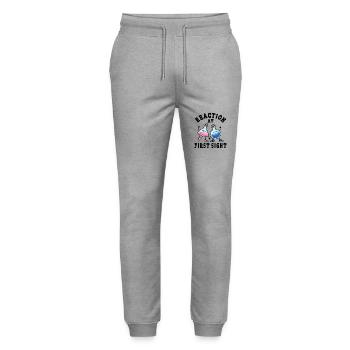 Réaction chimique au premier coup d’œil - Pantalon de jogging bio MOVER Stanley/Stella unisexe - gris chiné - Devant - Marisol (170cm) & Nik (191cm)