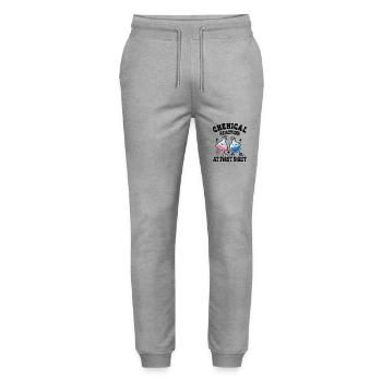 Réaction chimique au premier coup d’œil - Pantalon de jogging bio MOVER Stanley/Stella unisexe - gris chiné - Devant - Marisol (170cm) & Nik (191cm)