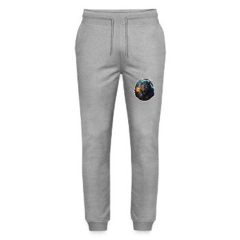 Werewolf Halloween - Stanley/Stella Mover Unisex Organic Jogging Trousers - heather grey - Front - Marisol (170cm) & Nik (191cm)