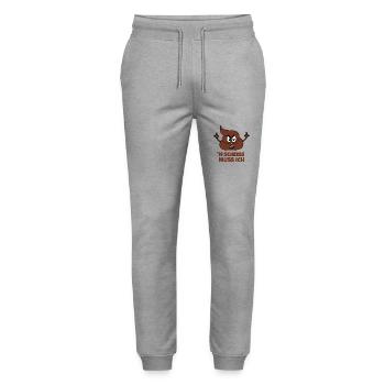 Scheiße Scheißhaufen N Scheiss Muss Ich - Stanley/Stella Unisex Bio Jogginghose Mover  - Grau meliert - Vorne - Marisol (170cm) & Nik (191cm)