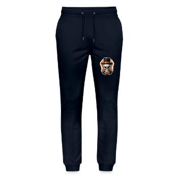 Halloween Skull - Stanley/Stella Mover Unisex Organic Jogging Trousers - navy - Front - Marisol (170cm) & Nik (191cm)