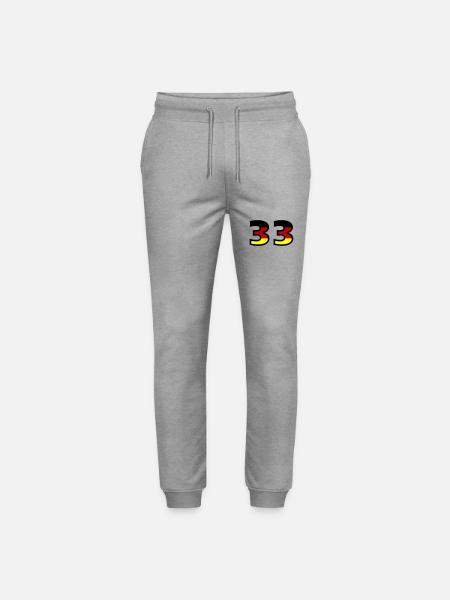 33 Number Germany Jersey - Stanley/Stella Mover Unisex Organic Jogging Trousers - heather grey